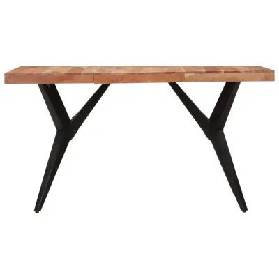 Jedilna miza - Kuhinjska miza - Jedilni stol črna 140x70x76 cm trdna akacija