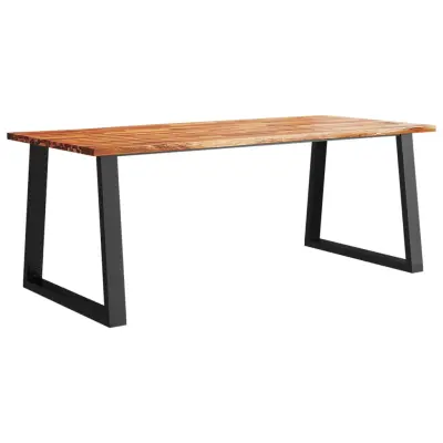 Jedilna miza - Kuhinjska miza - Jedilni stol z naravnim robom 200x90x75 cm trden akacijev les