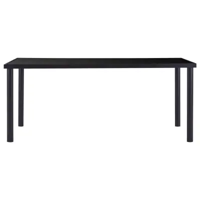 Jedilna miza - Kuhinjska miza - Jedilni stol črna 180x90x75 cm kaljeno steklo