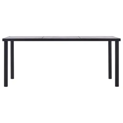 Jedilna miza - Kuhinjska miza - Jedilni stol črna in betonsko siva 180x90x75 cm mediapan