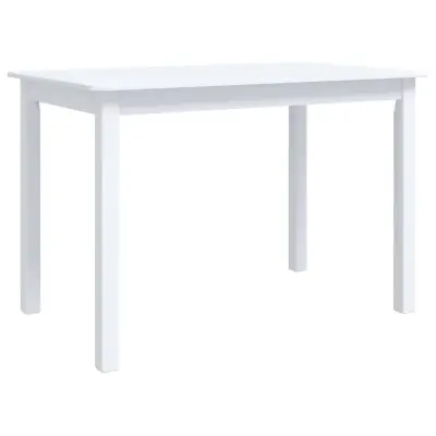 Jedilna miza - Kuhinjska miza - Jedilni stol bela 114x71x75 cm trden les kavčukovca