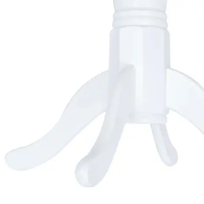 Jedilna miza - Kuhinjska miza - Jedilni stol bela in rjava 106 cm iz trdnega kavčukovca