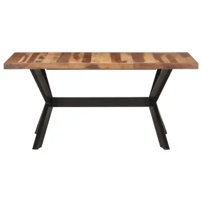 Jedilna miza - Kuhinjska miza - Jedilni stol 160x80x75 cm trden les z medenim zaključkom