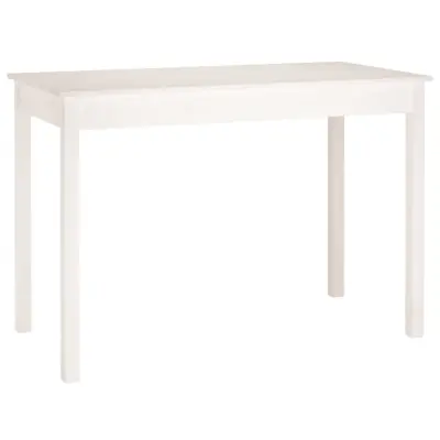 Jedilna miza - Kuhinjska miza - Jedilni stol bela 110x55x75 cm trdna borovina