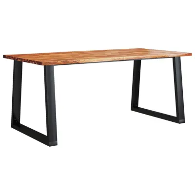 Jedilna miza - Kuhinjska miza - Jedilni stol z naravnim robom 180x90x75 cm trden akacijev les