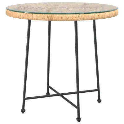 Jedilna miza - Kuhinjska miza - Jedilni stol Ø50 cm  kaljeno steklo in jeklo