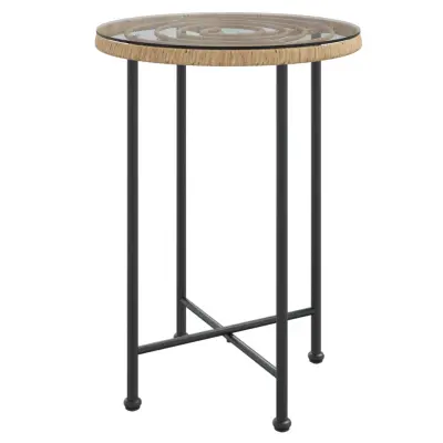 Jedilna miza - Kuhinjska miza - Jedilni stol Ø55 cm  kaljeno steklo in jeklo