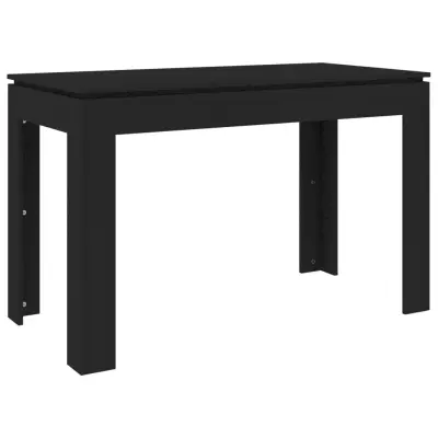 Jedilna miza - Kuhinjska miza - Jedilni stol črna 120x60x76 cm iverna plošča