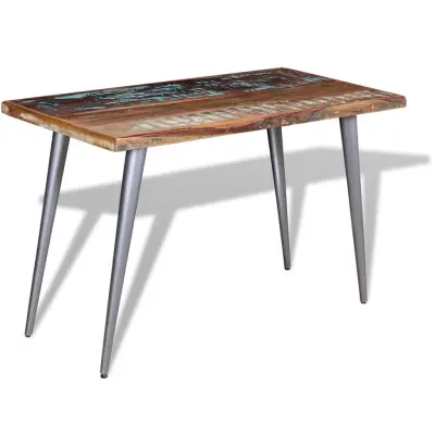 Jedilna miza - Kuhinjska miza - Jedilni stol iz trdnega predelanega lesa 120x60x76 cm