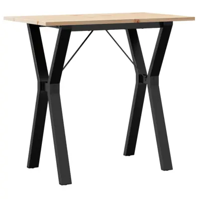 Jedilna miza - Kuhinjska miza - Jedilni stol Y okvir 80x50x75 cm trdna borovina lito železo