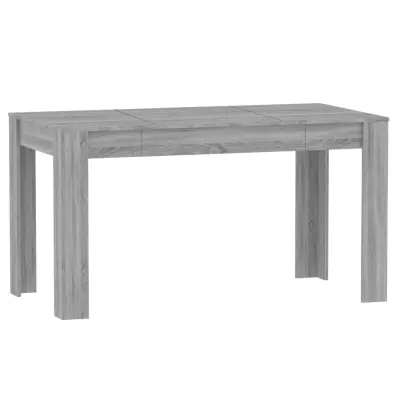 Jedilna miza - Kuhinjska miza - Jedilni stol siva sonoma 140x74,5x76 cm konstruiran les