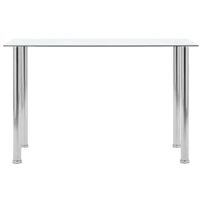 Jedilna miza - Kuhinjska miza - Jedilni stol prozorna 120x60x75 cm kaljeno steklo