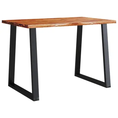 Jedilna miza - Kuhinjska miza - Jedilni stol z naravnim robom 110x70x75 cm trden akacijev les