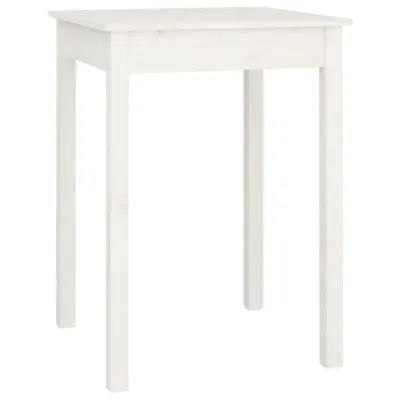 Jedilna miza - Kuhinjska miza - Jedilni stol bela 55x55x75 cm trdna borovina