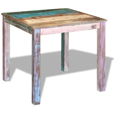 Jedilna miza - Kuhinjska miza - Jedilni stol iz trdnega predelanega lesa 80x82x76 cm