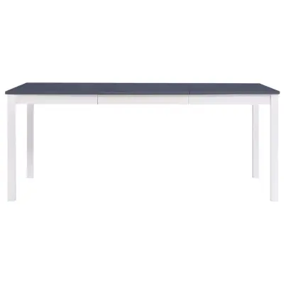 Jedilna miza - Kuhinjska miza - Jedilni stol bela in siva 180x90x73 cm borovina