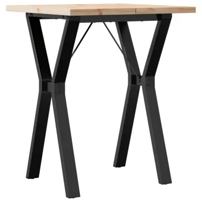 Jedilna miza - Kuhinjska miza - Jedilni stol Y okvir 60x60x75,5 cm trdna borovina lito železo