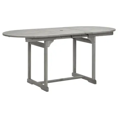 Vrtna miza - Vrtna jedilna miza (120-170)x80x75 cm trden akacijev les
