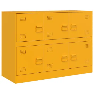 Komoda - Predalnik gorčično rumena 99x39x73 cm jeklo