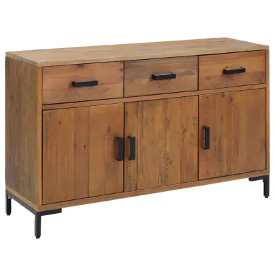 Komoda - Predalnik rjava 110x35x70 cm trdna borovina