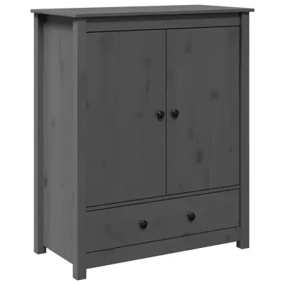 Komoda - Predalnik siva 83x41,5x100 cm trdna borovina