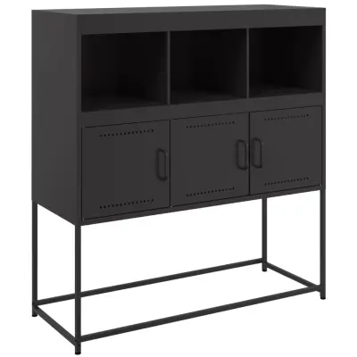Komoda - Predalnik črna 100,5x39x107 cm jeklo