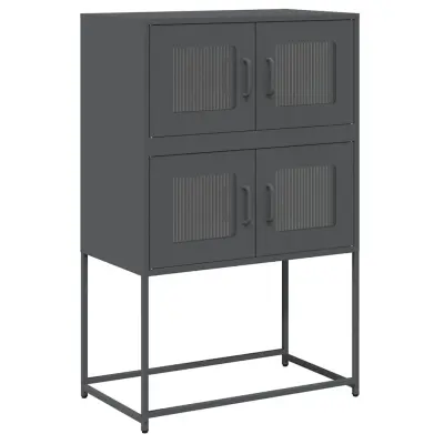 Komoda - Predalnik Anthracite 68x39x107 cm Jeklo