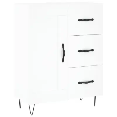 Komoda - Predalnik bela 69,5x34x90 cm inženirski les