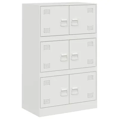 Komoda - Predalnik bela 67x39x107 cm jeklo