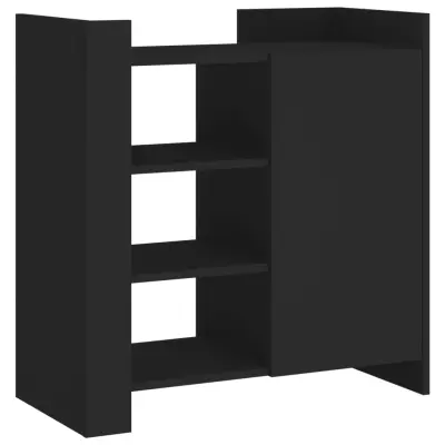 Komoda - Predalnik črna 73,5x35x75 cm inženirski les