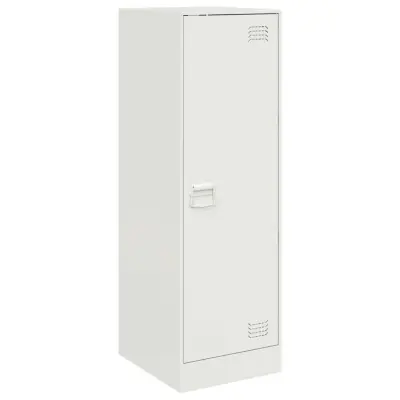 Komoda - Predalnik bela 34,5x39x107 cm jeklo