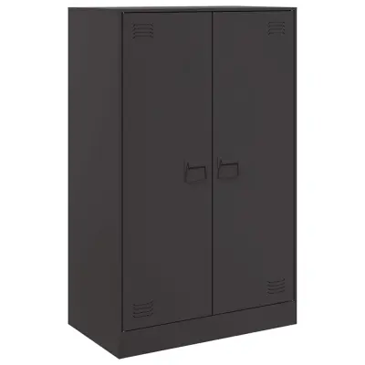 Komoda - Predalnik črna 67x39x107 cm jeklo