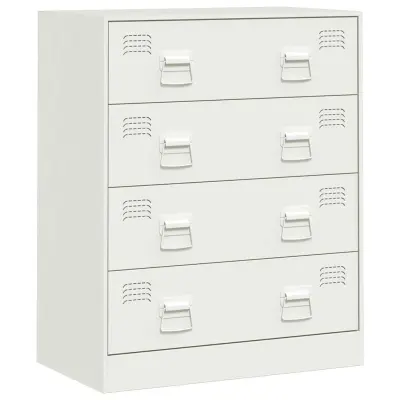 Komoda - Predalnik bela 67x39x83 cm jeklo
