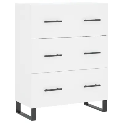 Komoda - Predalnik bela 69,5x34x90 cm inženirski les