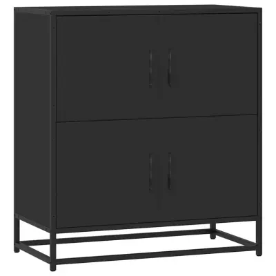 Komoda - Predalnik črna 68x35x76 cm inženirski les