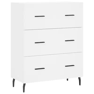 Komoda - Predalnik bela 69,5x34x90 cm inženirski les