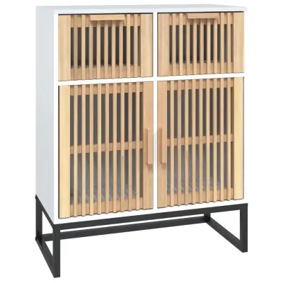 Komoda - Predalnik bela 60x30x75 cm inženirski les