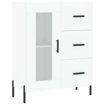 Komoda - Predalnik bela 69,5x34x90 cm inženirski les