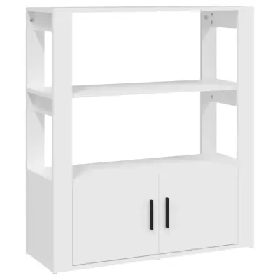 Komoda - Predalnik bela 80x30x90 cm inženirski les
