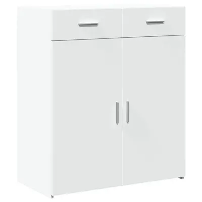Komoda - Predalnik bela 80x42,5x93 cm inženirski les