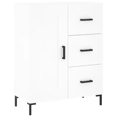 Komoda - Predalnik bela 69,5x34x90 cm inženirski les