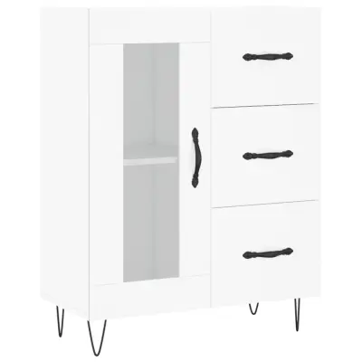 Komoda - Predalnik bela 69,5x34x90 cm inženirski les