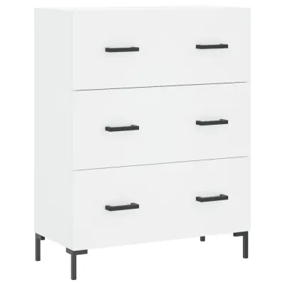 Komoda - Predalnik bela 69,5x34x90 cm inženirski les