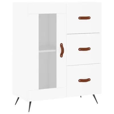 Komoda - Predalnik bela 69,5x34x90 cm inženirski les