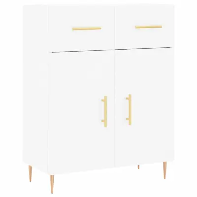 Komoda - Predalnik bela 69,5x34x90 cm inženirski les