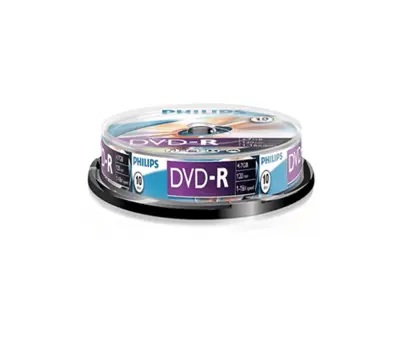 DVD-R PHILIPS 4,7 GB 16X paket 10 enot - DM4S6B10F