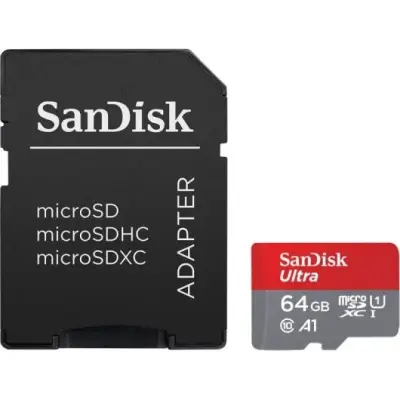 SANDISK Ultra 64GB Class10 UHS-I A1 Micro SD z adapterjem