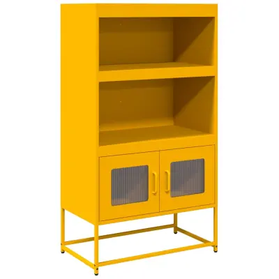 Komoda - Predalnik Gorčično rumena 68x39x123 cm Jeklo