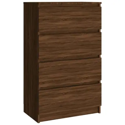 Komoda - Predalnik rjavi hrast 60x35x98,5 cm konstruiran les