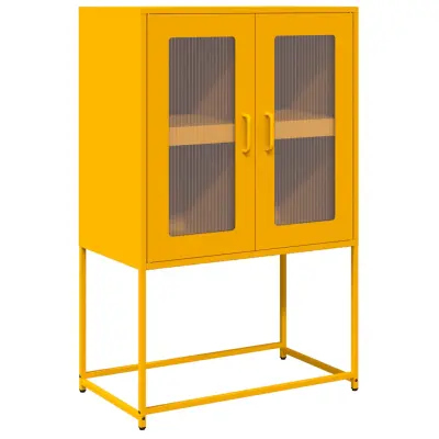 Komoda - Predalnik Gorčično rumena 68x39x107 cm Jeklo